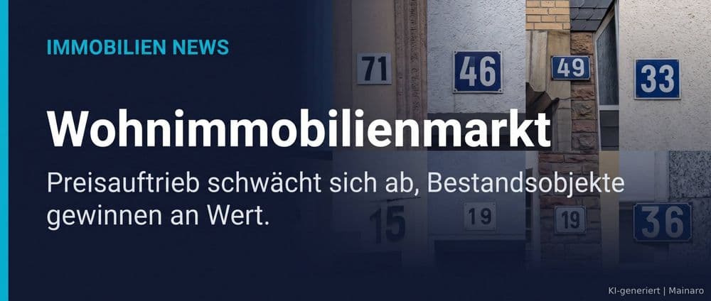 Wohnimmobilienmarkt: Preisauftrieb in Deutschland schwächt sich erneut ab – Immobilienmarkt Deutschland | KI-generiert mainaro