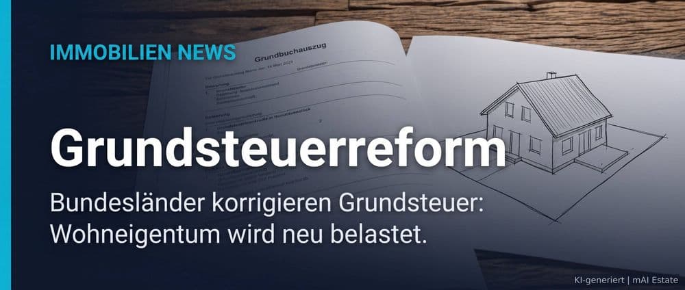 Grundsteuerreform: Bundesländer korrigieren Schieflage bei Wohneigentum – Immobilienmarkt Deutschland | KI-generiert mainaro