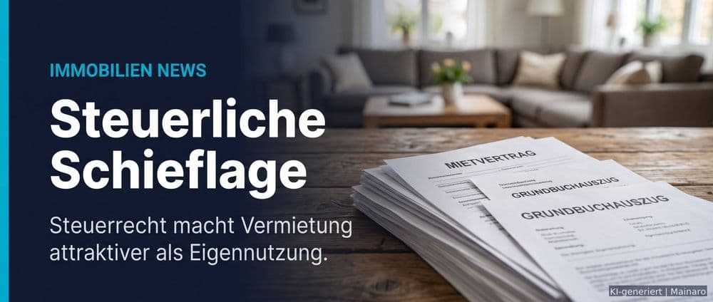 Steuerliche Schieflage: Warum Vermietung in Deutschland attraktiver bleibt als Wohneigentum – Immobilienmarkt Deutschland | KI-generiert mainaro