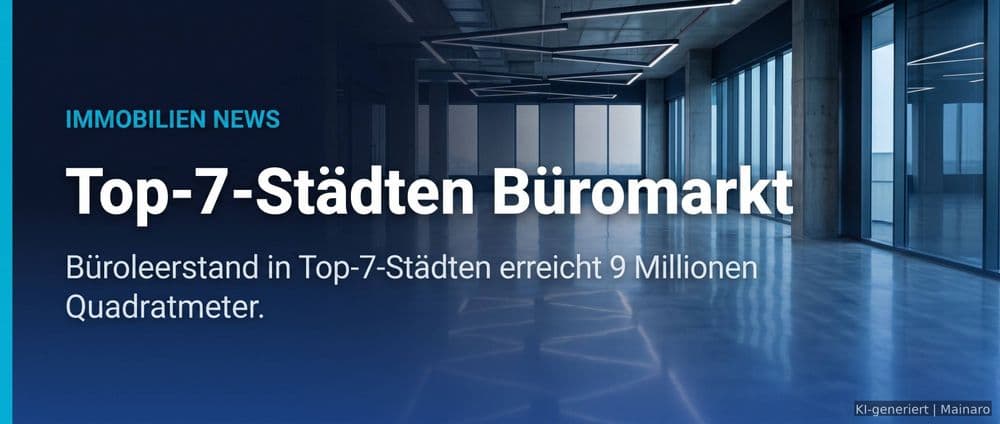 Büromarkt in Top-7-Städten: Leerstand erreicht kritische 9 Millionen Quadratmeter – Immobilienmarkt Deutschland | KI-generiert mainaro