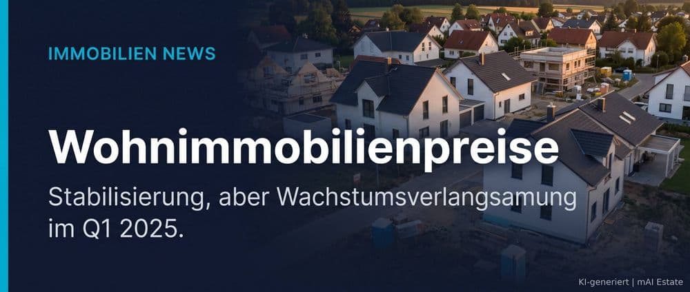 Wohnimmobilienpreise Q1 2025: Deutschland verzeichnet verlangsamtes Wachstum – Regionale Analyse – Immobilienmarkt Deutschland | KI-generiert mainaro