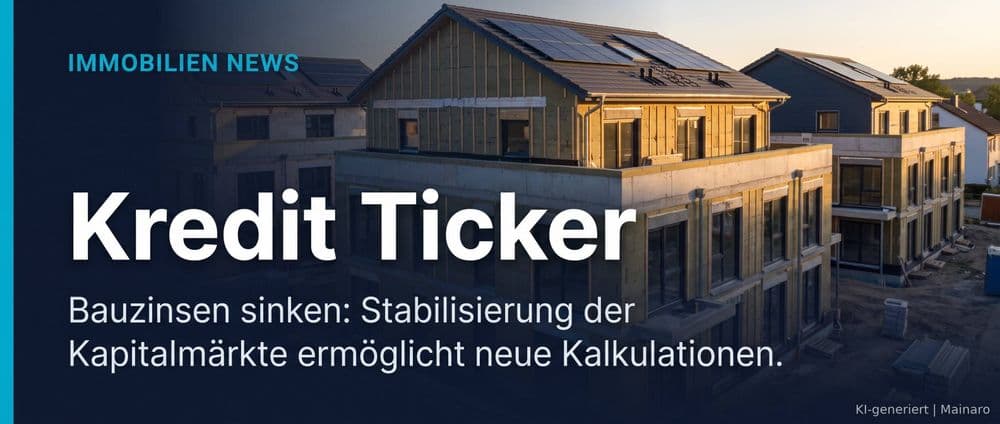 Aktueller Kredit-Ticker: Weitere Banken senken Bauzinsen – Auswirkungen auf den Markt – Immobilienmarkt Deutschland | KI-generiert mainaro