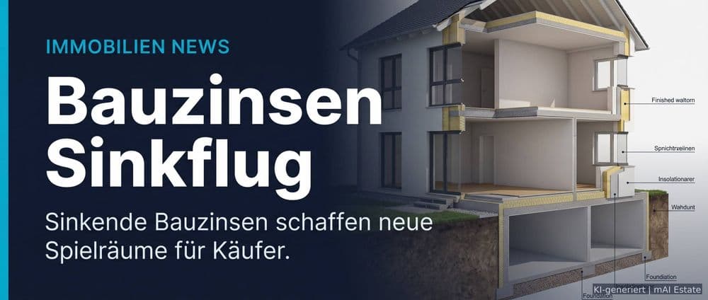 Bauzinsen im Sinkflug: Commerzbank und weitere Banken senken Konditionen – Immobilienmarkt Deutschland | KI-generiert mainaro