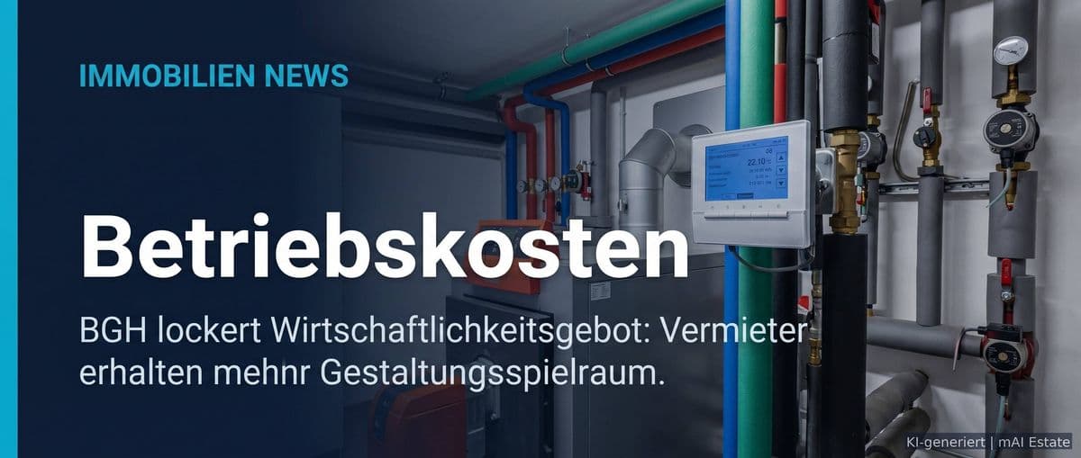 Betriebskosten: BGH-Urteil lockert Wirtschaftlichkeitsgebot für Vermieter – Immobilienmarkt Deutschland | KI-generiert mAI Estate