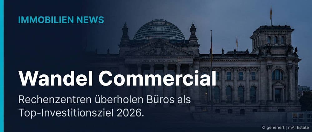 Wandel im Commercial Real Estate: Rechenzentren überholen Büros als Top-Investitionsziel – Immobilienmarkt Deutschland | KI-generiert mAI Estate