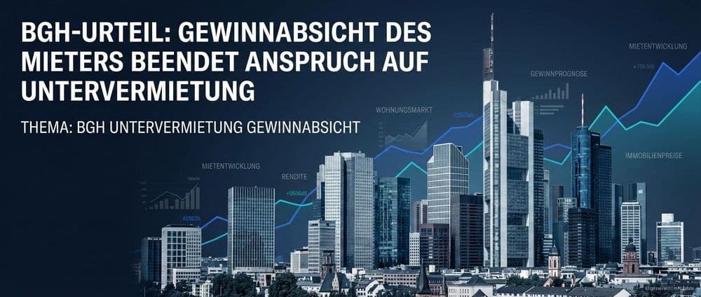 BGH-Urteil: Gewinnabsicht des Mieters beendet Anspruch auf Untervermietung – Immobilienmarkt Deutschland | KI-generiert mAI Estate