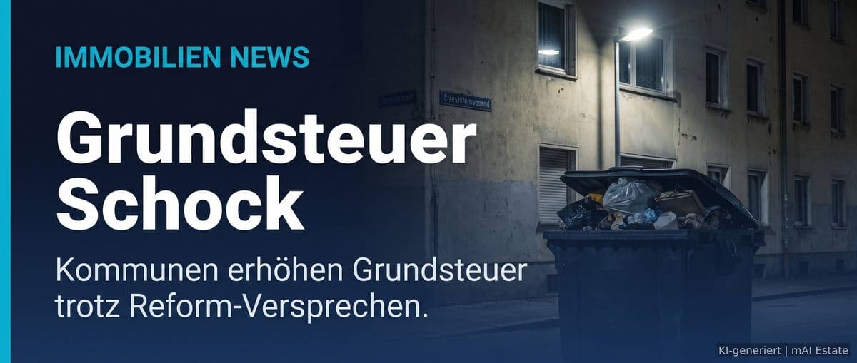 Grundsteuer-Schock: Kommunen erhöhen Abgaben trotz Versprechen – Immobilienmarkt Deutschland | KI-generiert mAI Estate