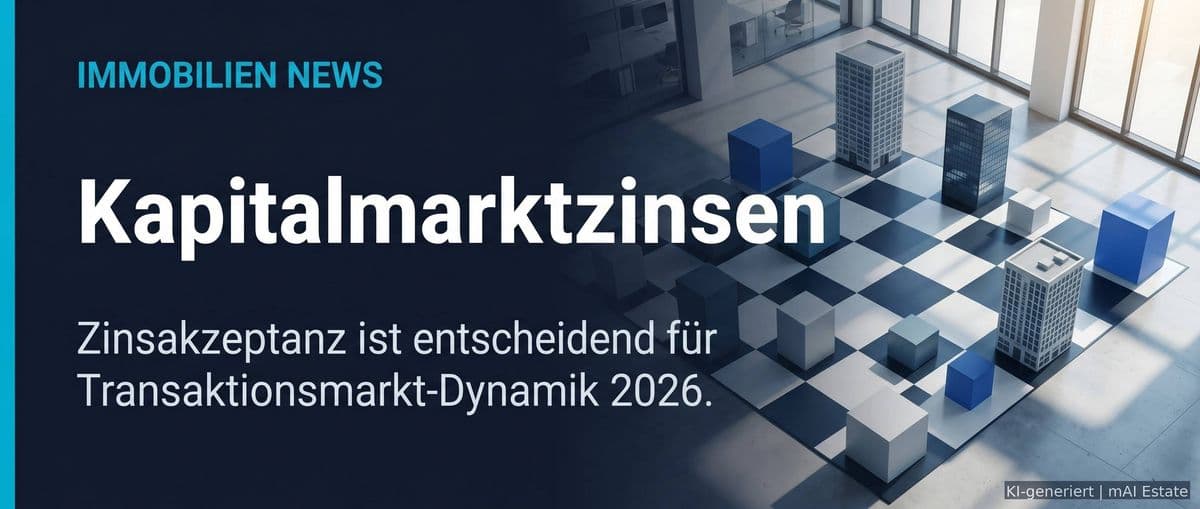 Kapitalmarktzinsen: Akzeptanz des Zinsniveaus entscheidend für den Transaktionsmarkt – Immobilienmarkt Deutschland | KI-generiert mAI Estate