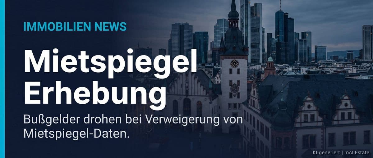 Mietspiegel-Erhebung: Pflicht zur Beantwortung des Fragebogens und drohende Bußgelder für Immobilieneigentümer – Immobilienmarkt Deutschland | KI-generiert mAI Estate