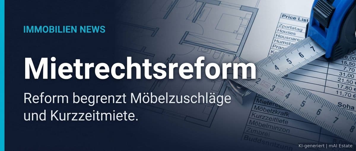 Mietrechtsreform: Neue Regeln deckeln Möbelzuschläge und begrenzen Kurzzeitverträge – Immobilienmarkt Deutschland | KI-generiert mAI Estate