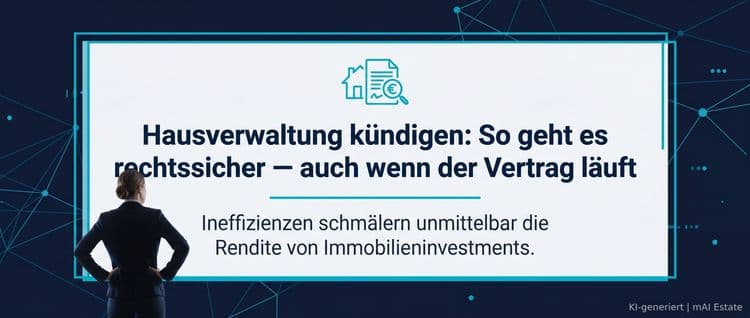 Hausverwaltung kündigen: So geht es rechtssicher — auch wenn der Vertrag läuft – Immobilienmarkt Deutschland | KI-generiert mAI Estate