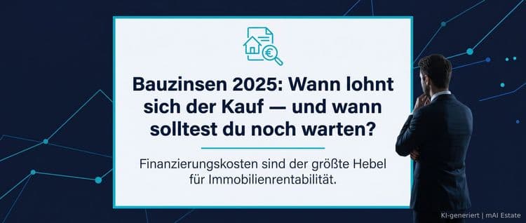 Bauzinsen 2025: Wann lohnt sich der Kauf — und wann solltest du noch warten? – Immobilienmarkt Deutschland | KI-generiert mAI Estate
